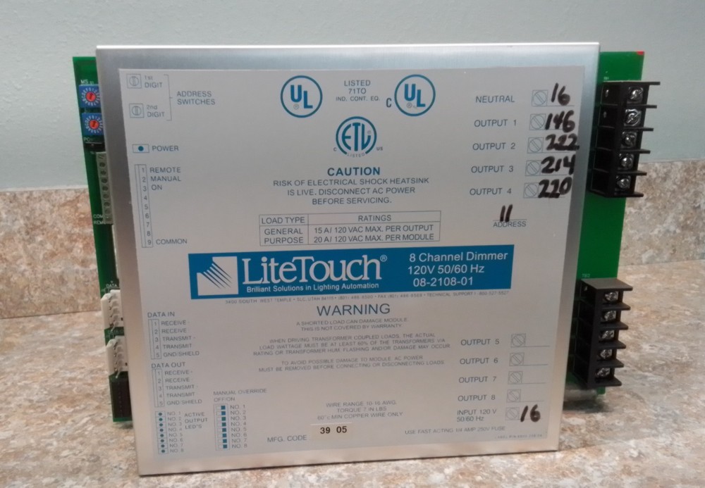 Lite Touch 8 channel dimming module