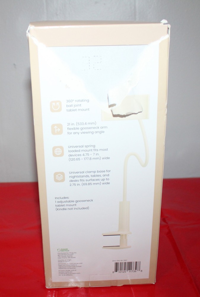 GEMS E-Reader Nightstand Mount - Beige: Adjustable Kindle Holder *NEW*