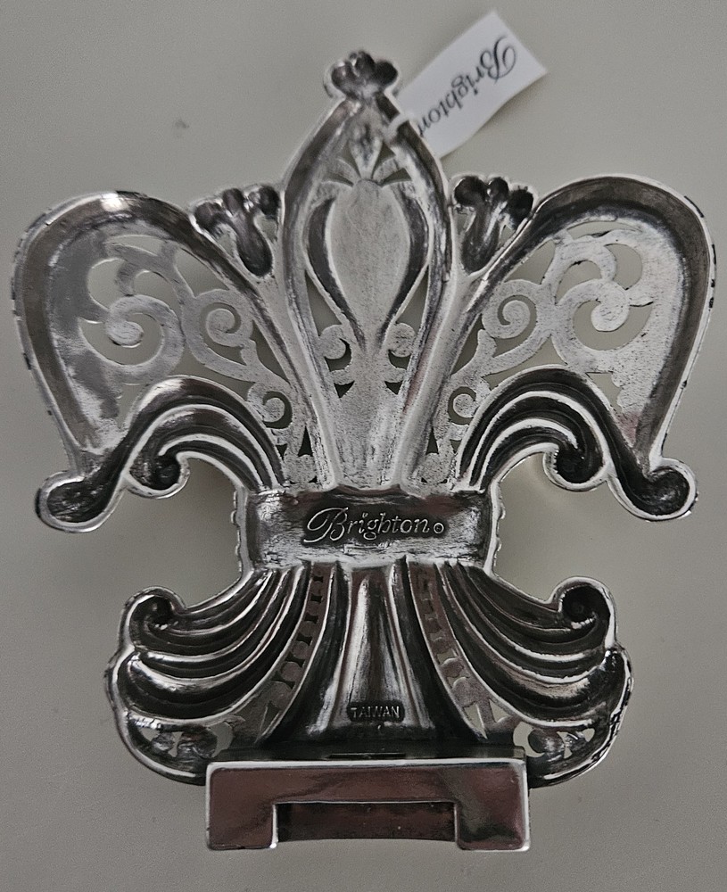 Brighton Nightlight HT100 Fleur de Lis Hearts Night Light Cover Base Silver