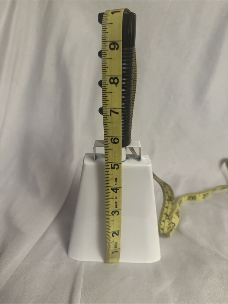 Hand Held Cowbell With Cow Bell Bright white
