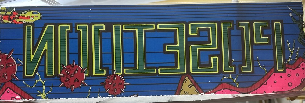 Vintage Arcade Video Game “POSEIDON” Marquee Header