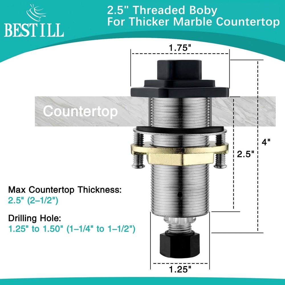 BESTILL Garbage Disposal Air Switch Kit, Square Raised Push Button Ideal for ...