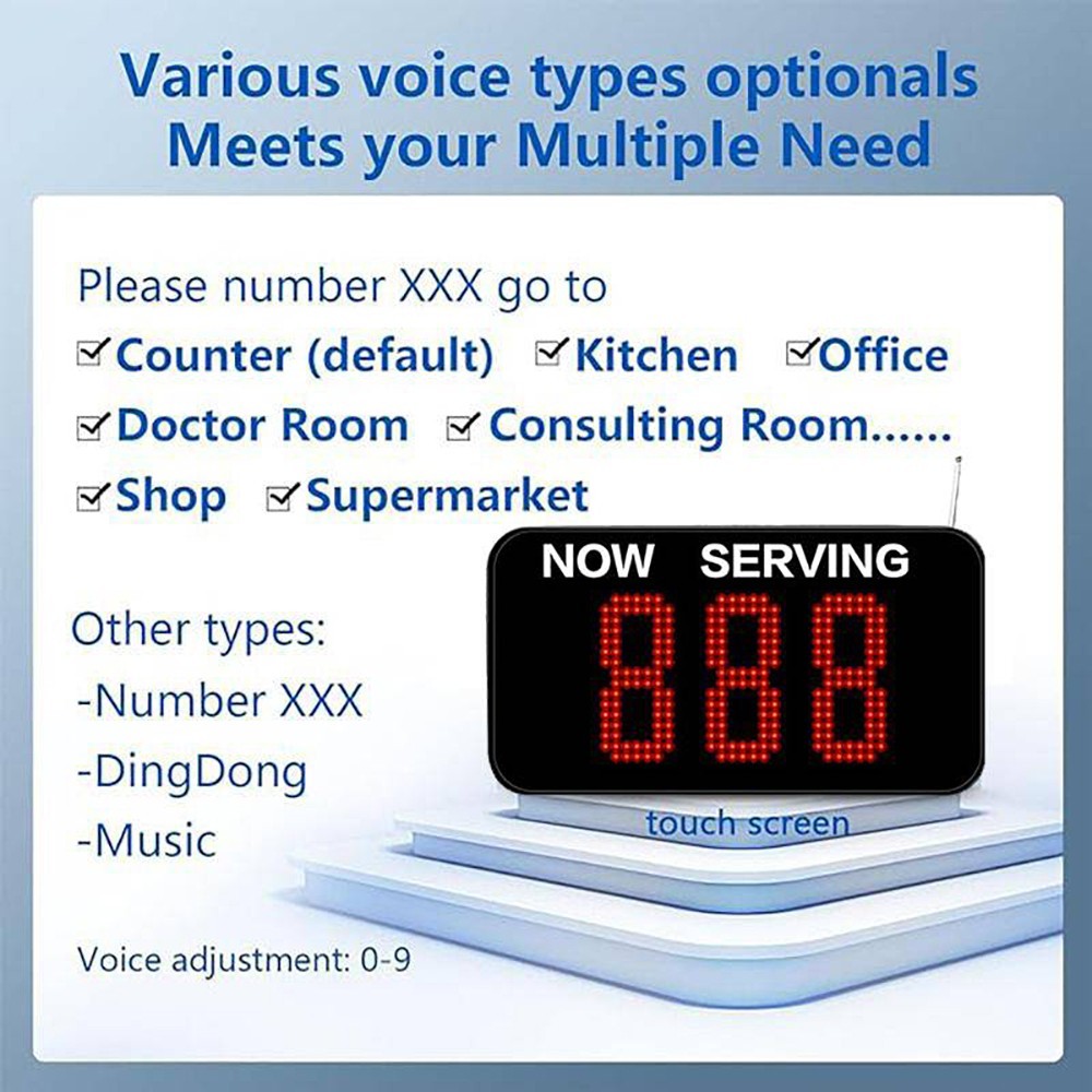 Queue Calling System Thermal Printer Ticket Dispenser for Hospital Haunted House