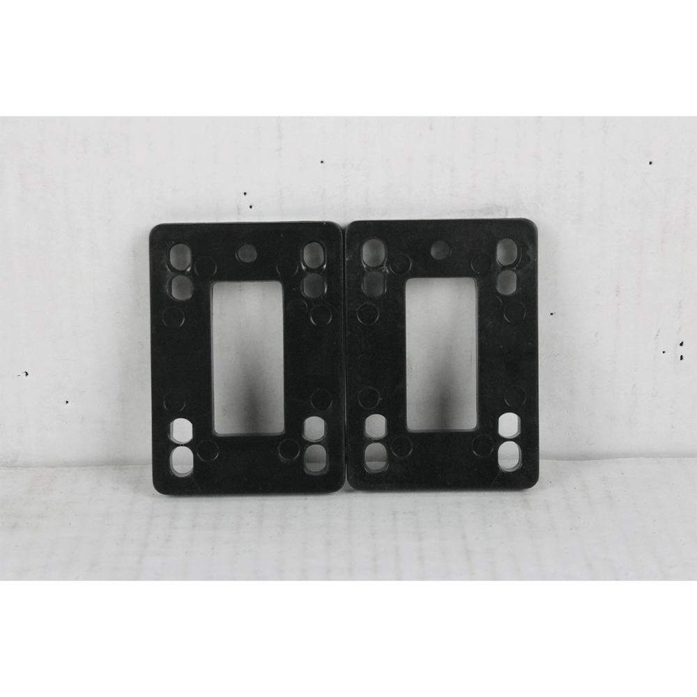 BLEMISHED Blank Black Skateboard Longboard Plastic 6mm Riser Pads