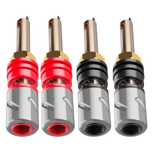 HiFi Copper Binding Post Amplifier Banana Plug Terminal Speaker Socket Connector