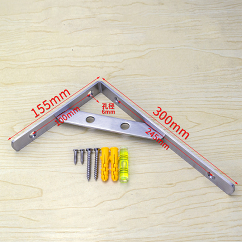 Brackets Wood Triangular Shelf Support Stainless Steel Bracket Thicken 150-300mm