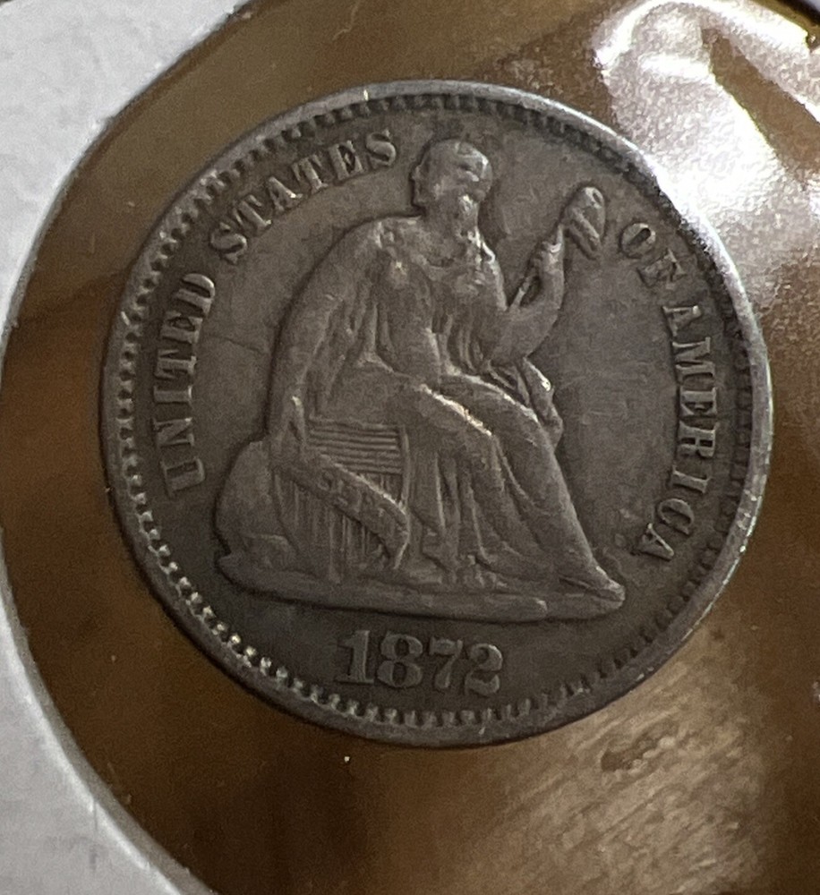 1872 P Seated Liberty Silver Half Dime