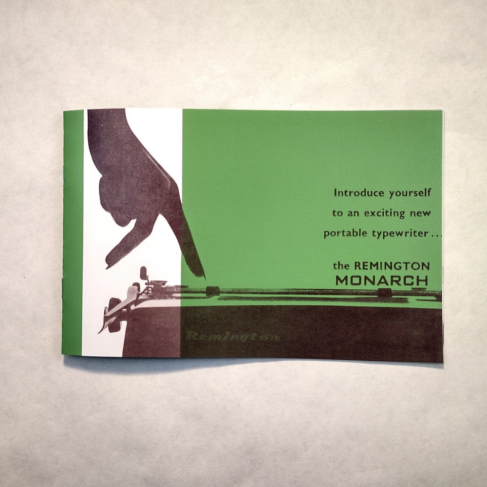 Remington Monarch Typewriter User Instruction Manual
