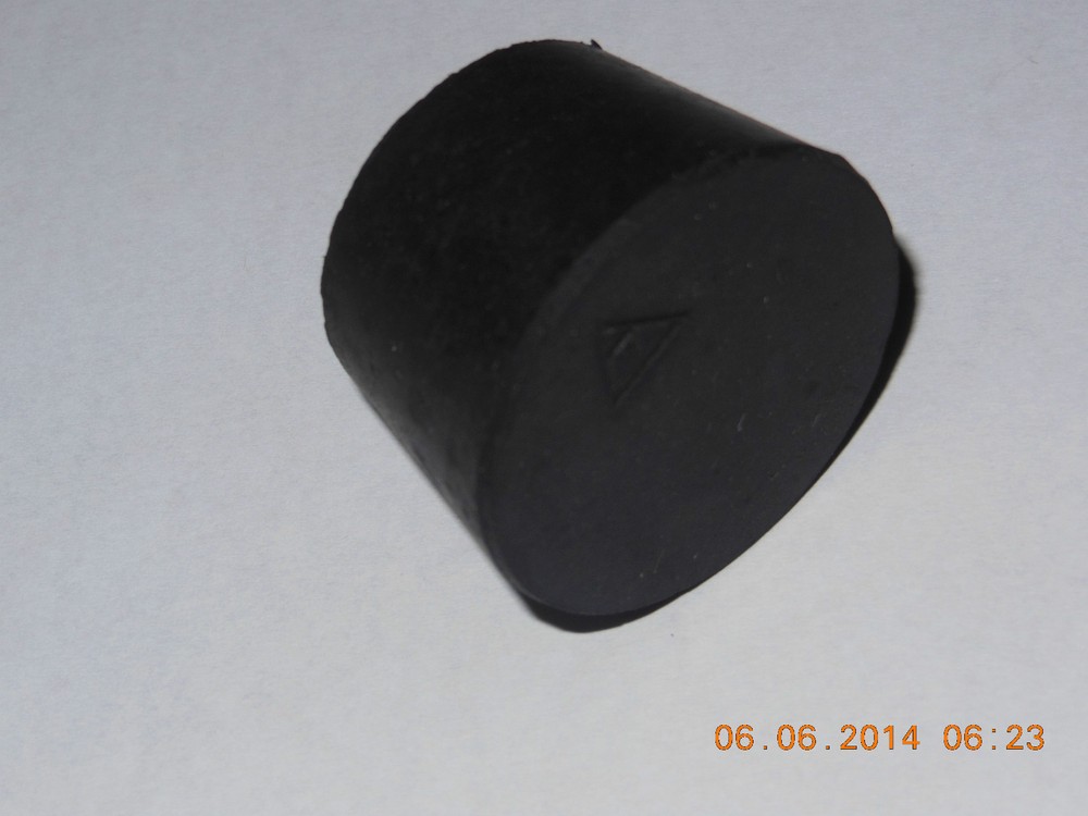 STOPPER, Size  7 Fisherbrand Solid Black Rubber