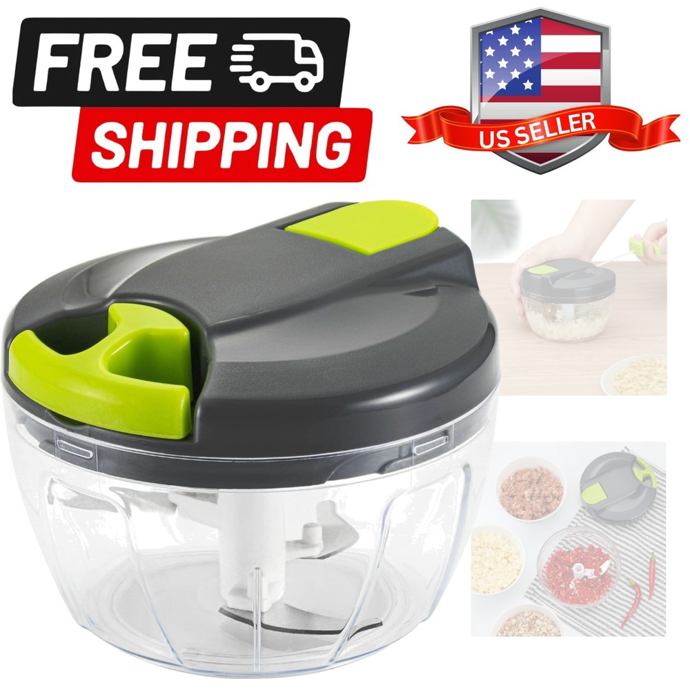Multi-Function Manual Food Chopper & Processors with Handle and Cover,Vegetab...