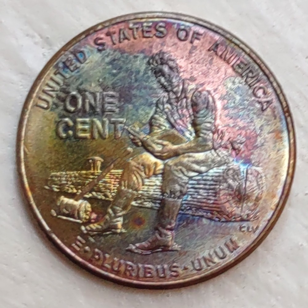 2009 D Lincoln Bicentennial Small Cent Formative Years Multicolor Rainbow