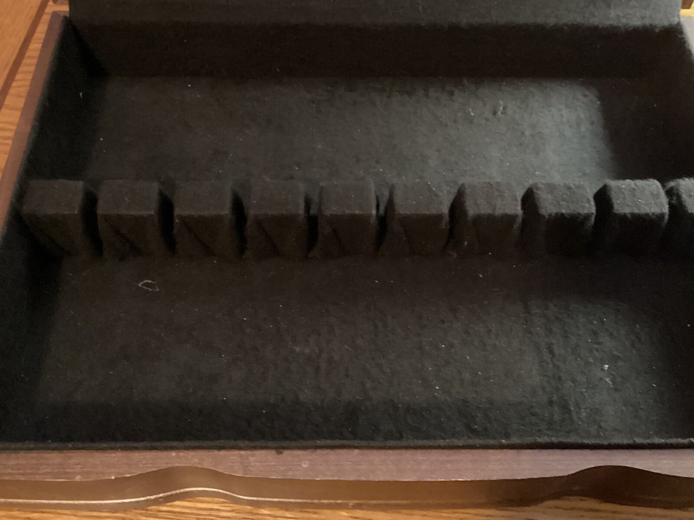 Wooden Original Vintage Sterling Silverware Box Hinged Case Only