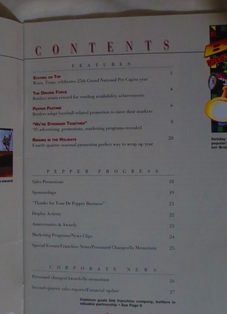 DR PEPPER CLOCK DIAL FALL 1994 MAGAZINE