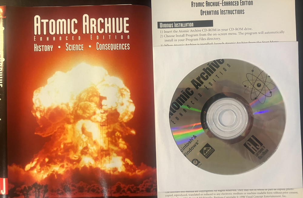 ATOMIC ARCHIVE ENHANCED ED. (CD-ROM MACINTOSH/WINDOWS ) DISC + CVR ART - NO CASE