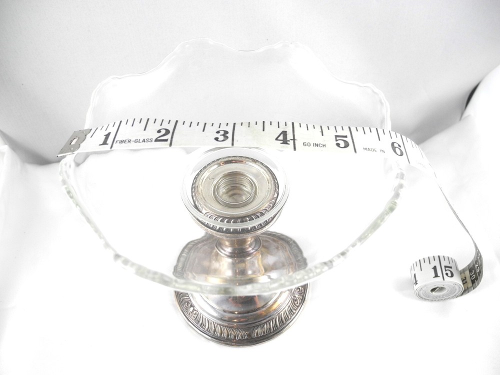 Frank M. Whiting & Co. Sterling Silver and Crystal Candy Dish 2155