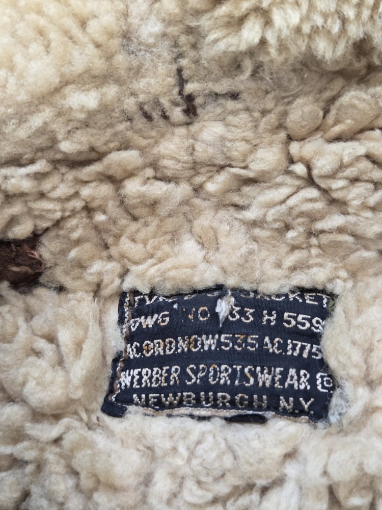 Original WW2 USAAF B-3 Leather Flight Jacket Werber