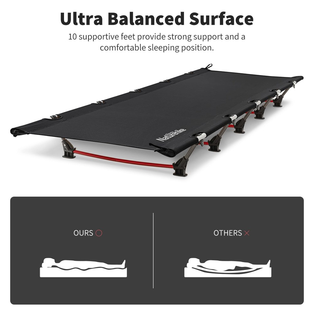 Ultralight Camping Cot, Easy to Assemble Folding Tent Cot, Compact & Protable...
