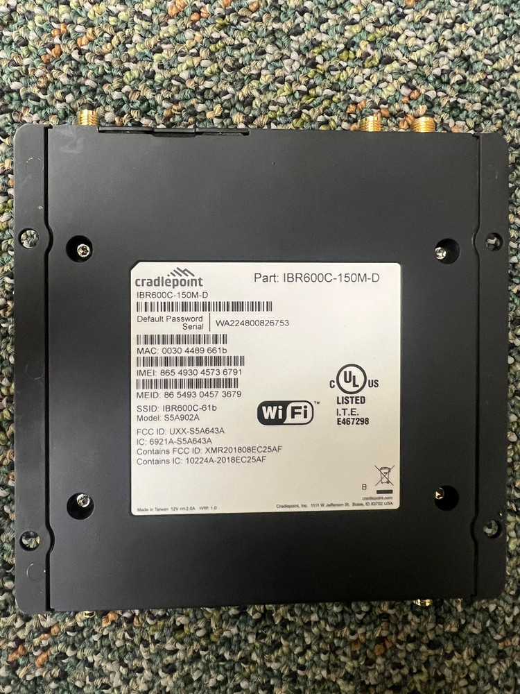 Cradlepoint IBR600C Series Router - Tested & Working w/ Box - Complete