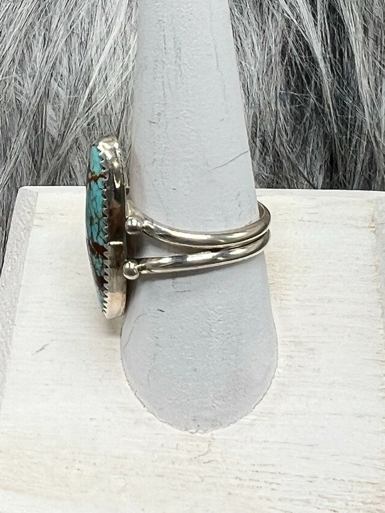 #8 TURQUOISE ~ STERLING SILVER ~ RING (9)