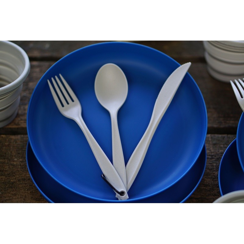 Camping Flatware Set 3 Piece Spoon Fork Knife Lightweight Durable Reusable New