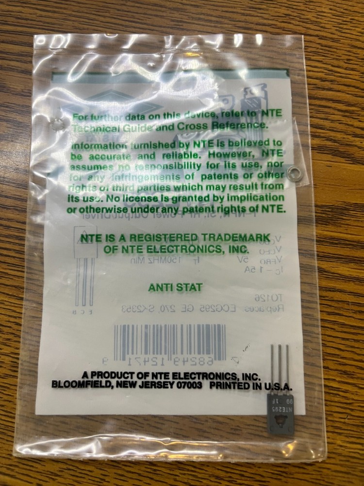 NTE295 Transistor NPN RF Power Output Driver,