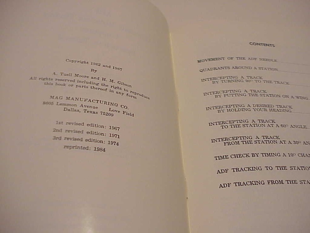 MAG ADF COMPUTER MAG MFG CO. COPYRIGHT 1962 INSTRUCTION MANUAL