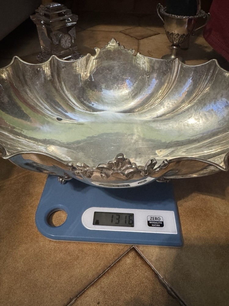 SOLID 800 SILVER CENTERPIECE Half 900 - Weight 1kg 316 grams
