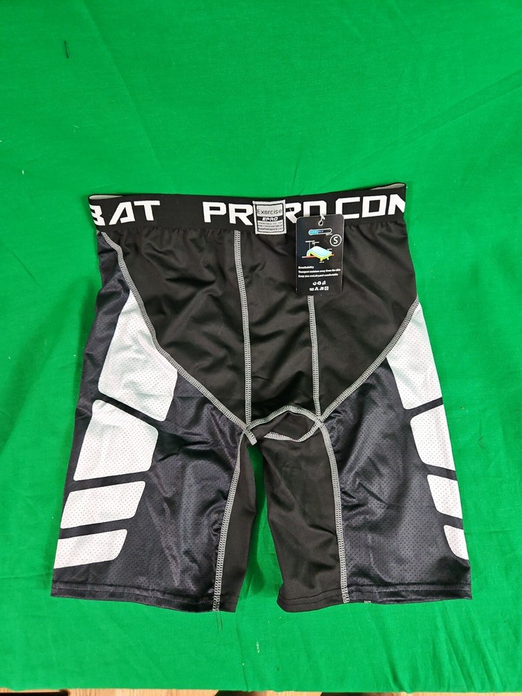 Epro Pro Combat Black Unisex Small Compression Shorts