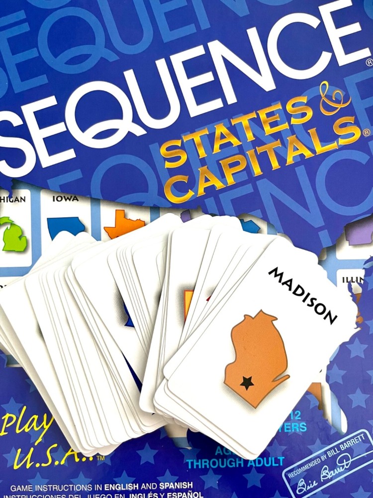 Sequence States and Capitals INDIVIDUAL Replacement Cards You Pick