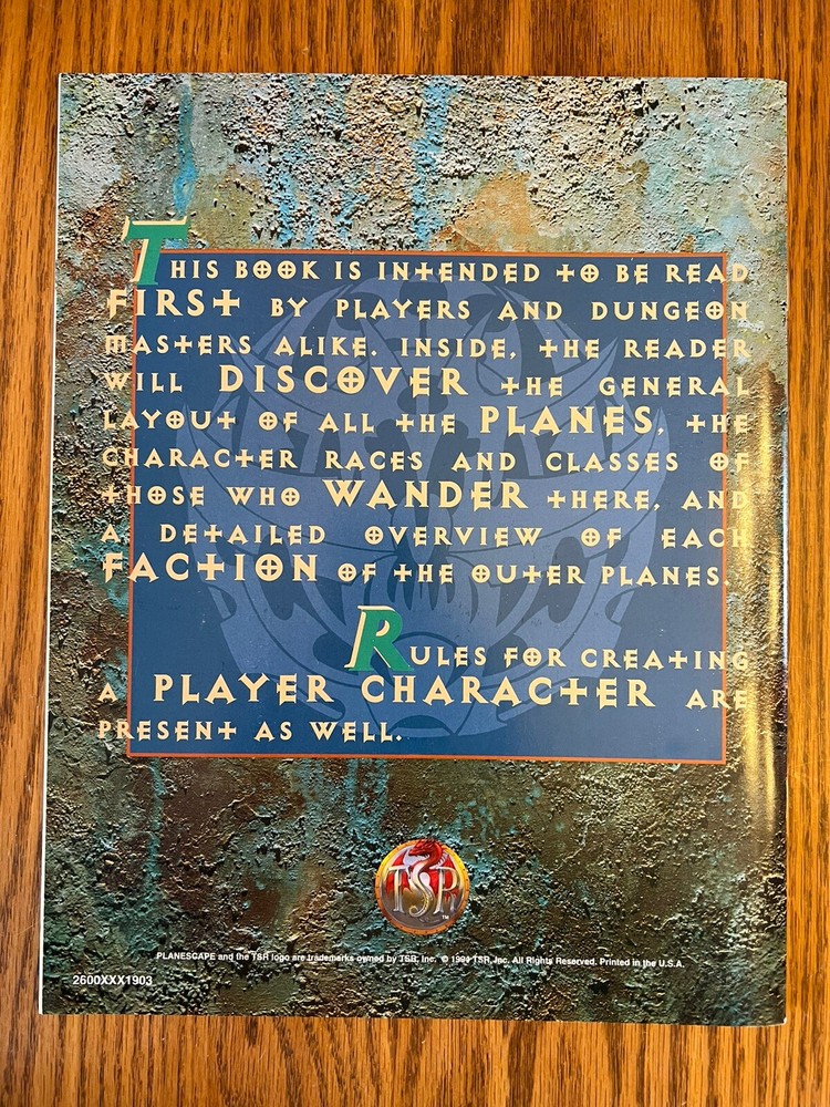 PLANESCAPE CAMPAIGN SETTING 1994 Dungeons & Dragons Boxed Set Complete & NM++!