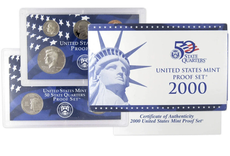 2000 Clad Proof Set U.S. Mint Original Government Packaging OGP Collectible