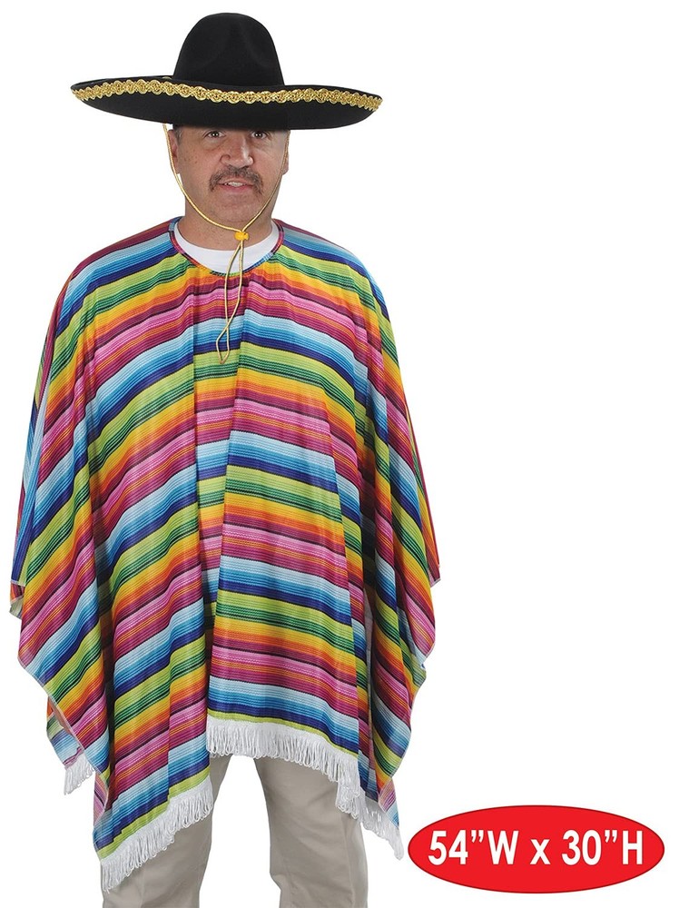 Beistle Serape One Size Fits Most, Multicolor