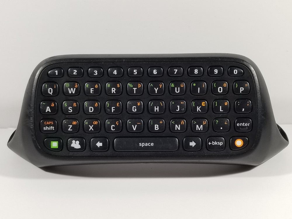 ¤ Official Black Chat Pad Controller Keyboard Wired Microsoft Xbox 360 OEM Work*