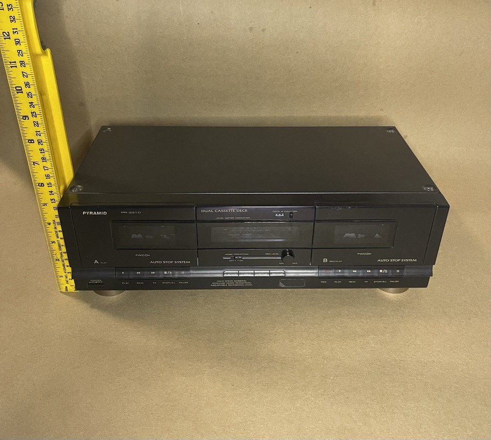Dual Cassette Deck Pyramid Model PR-331D Tested Works Great Clean
