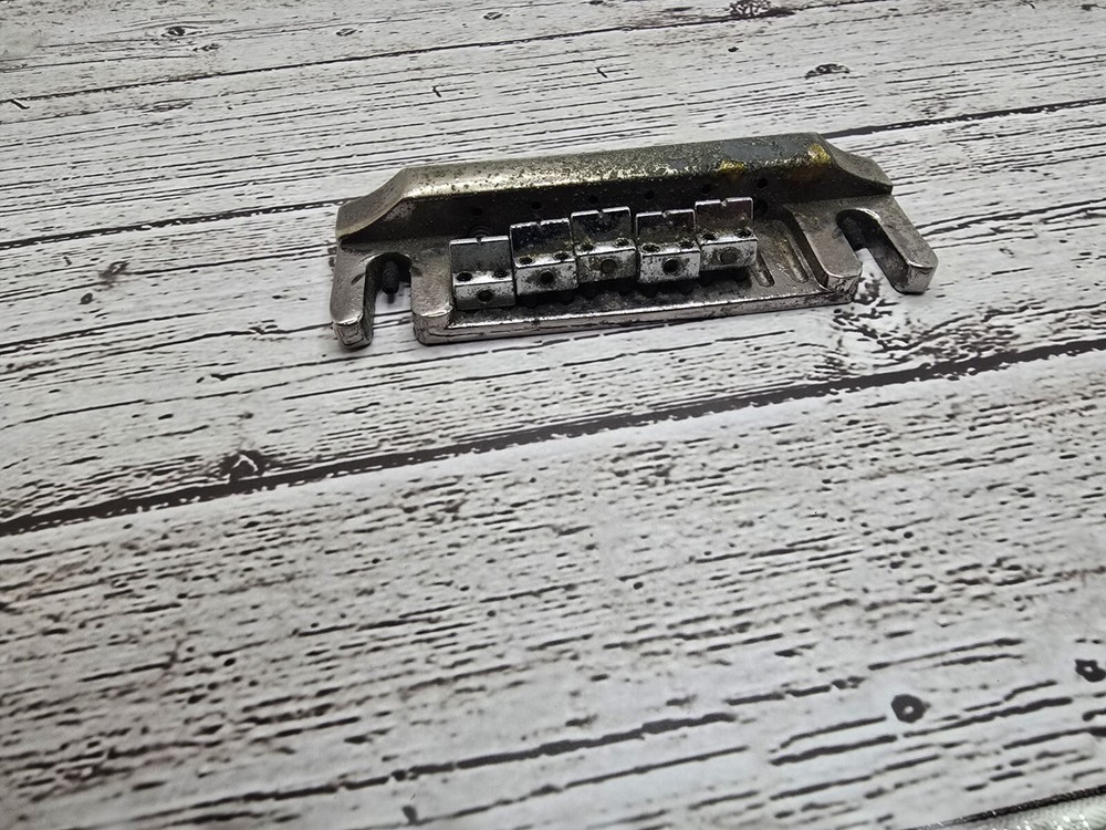 1970's Vintage BC Rich Tailpiece Chrome !! Missing One Saddle