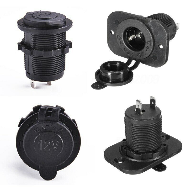 4 PACK 12V Cigarette Lighter Socket Car Marine Motorcycle ATV RV Power Socket US