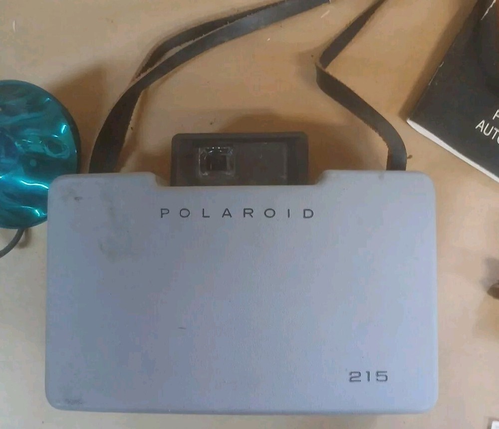 Vintage POLAROID LAND CAMERA MODEL 215 - Case, Instructions, Cold Clip