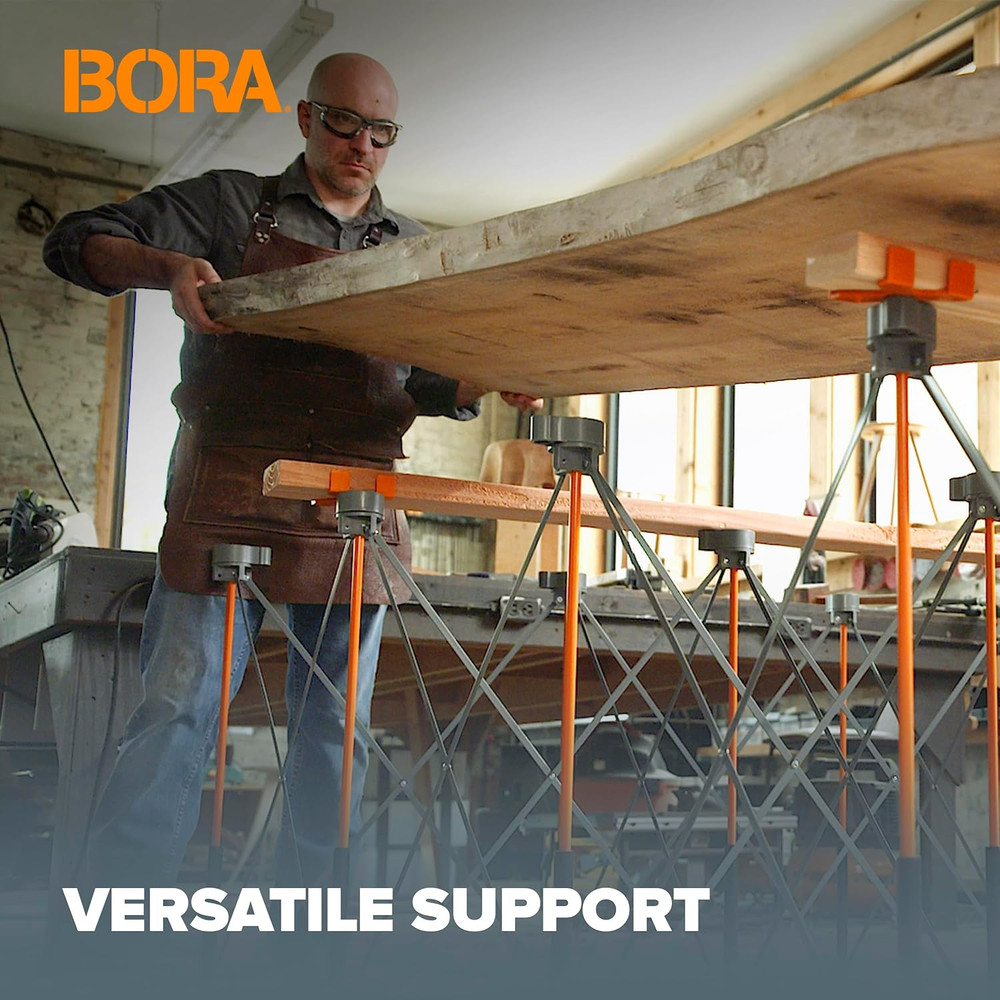 Bora Centipede 30In Folding Work Table Set - No Assembly 9-Strut Collapsible Tab