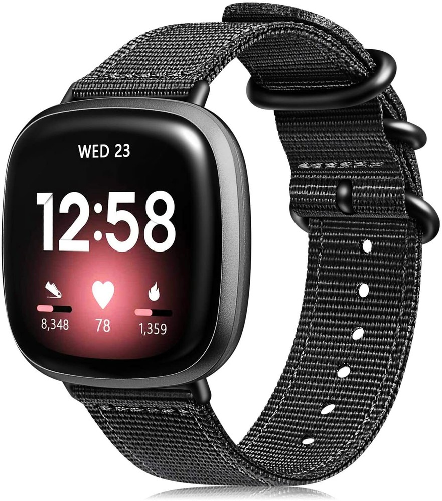 For Fitbit Versa 3/ Fitbit Sense Watch Band Nylon Woven Strap Replacement