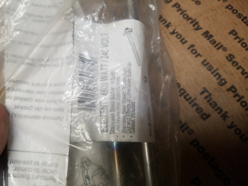 Element 4500 Watt / 240 Volt Stainless Steel Bolt-In (4 Bolt) SKU 26372 6910467