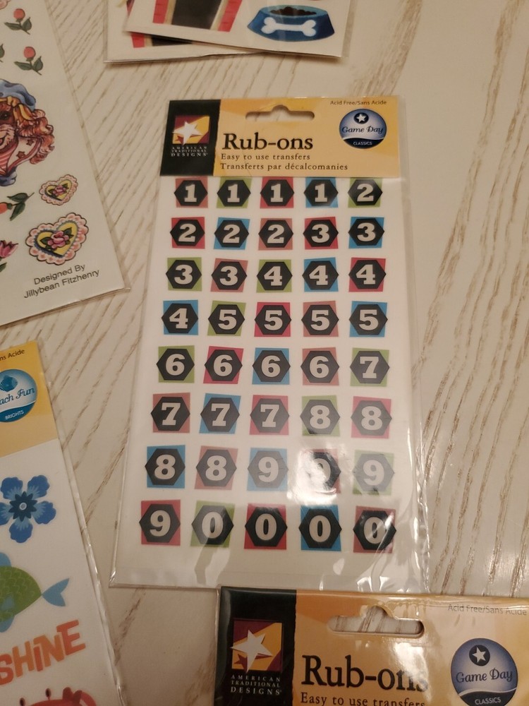 Rub On Transfers Lot