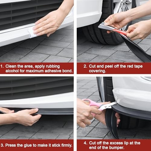 Car Front Bumper Protector Universal 2.5M/8.2ft Car Lip Splitter Spoiler