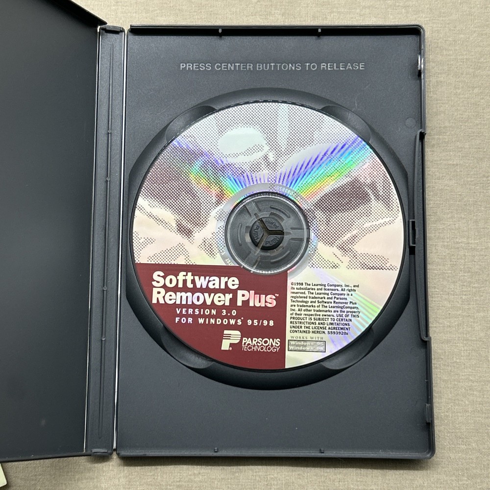 Software Remover Plus Version 3.0 for Windows 95/98 (CD-ROM 1998) Parsons Tech