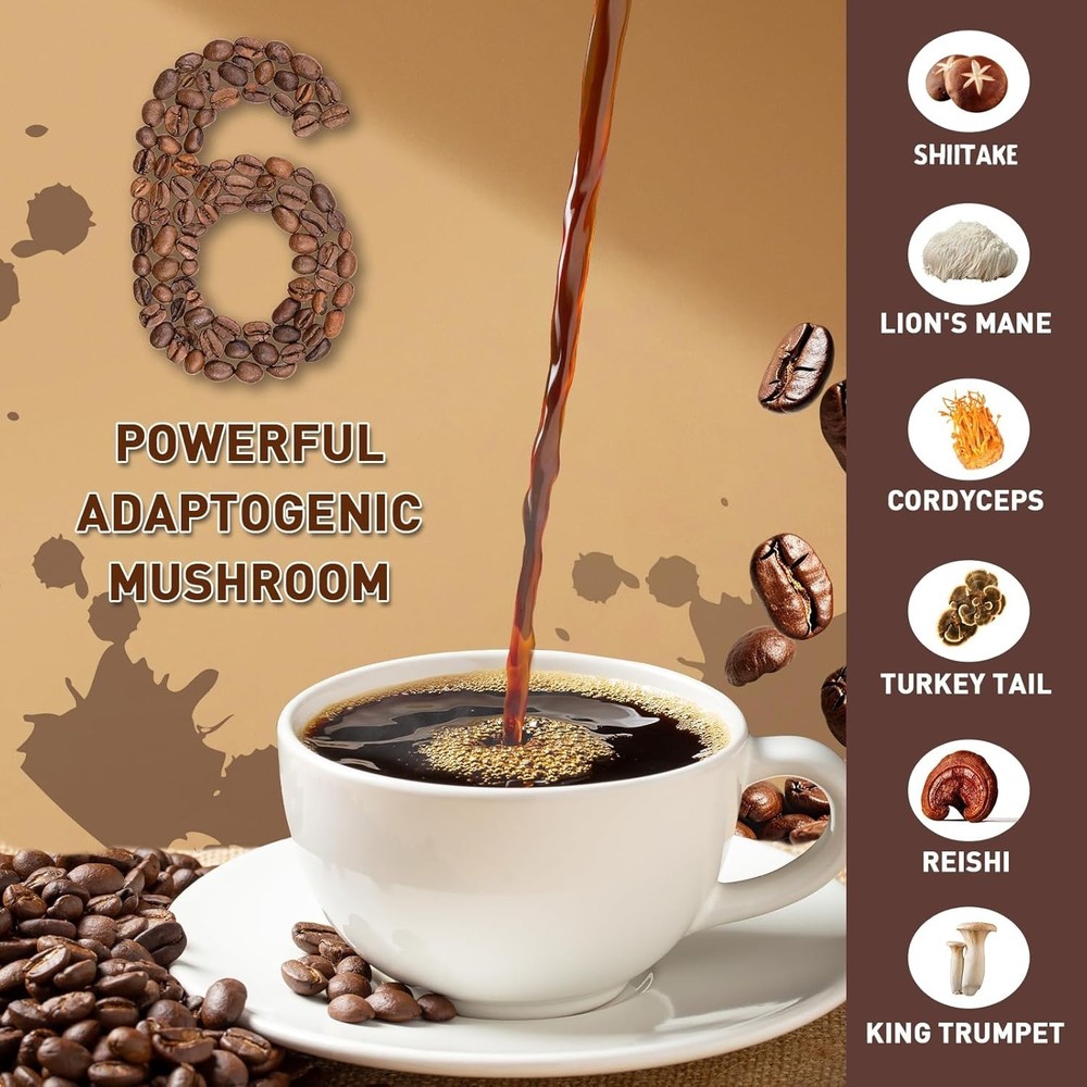 Mushroom Coffee | Enhanced Focus, Boosted Immunity, Improved Energy