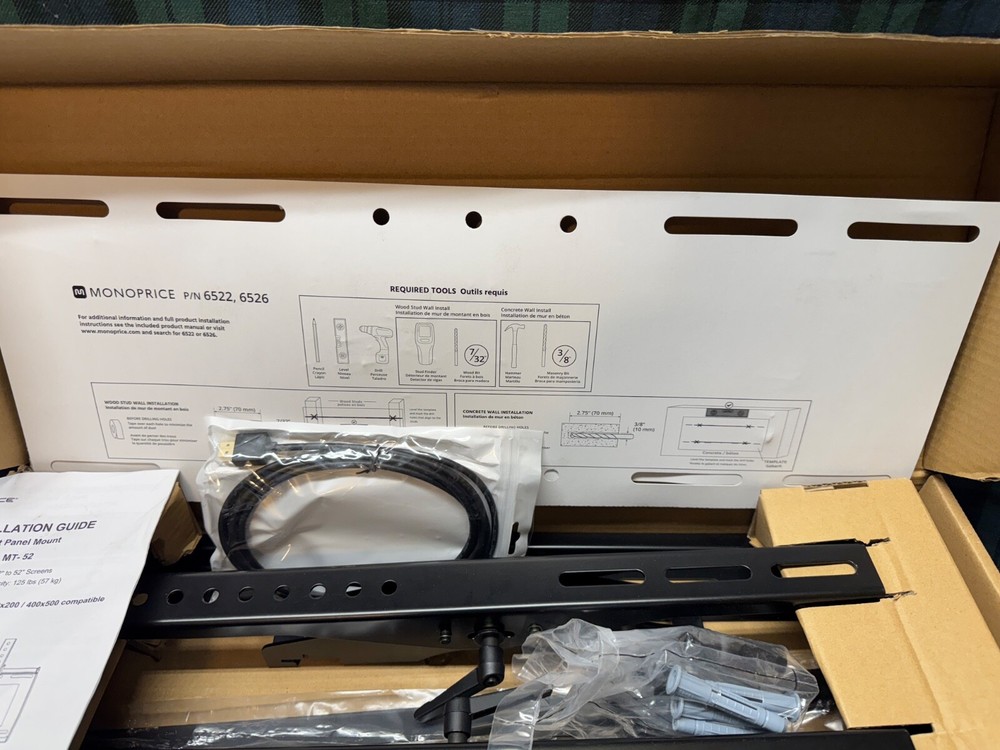 Monoprice MT52 Flat Panel Mount Kit 6522-6526