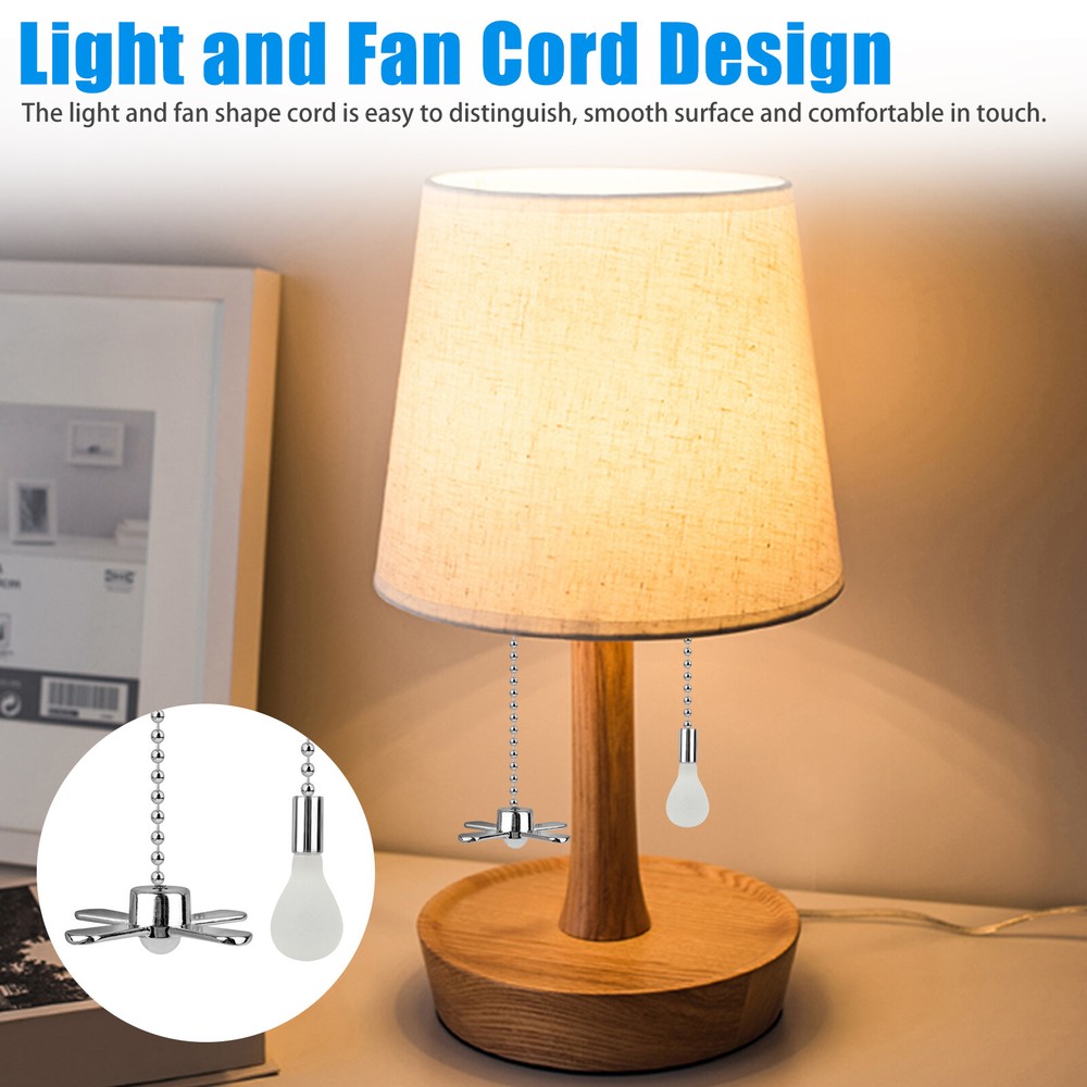 2/4Pcs Ceiling Fan Light Bulb Pull Chain Beaded Ball Extension Connector Decor