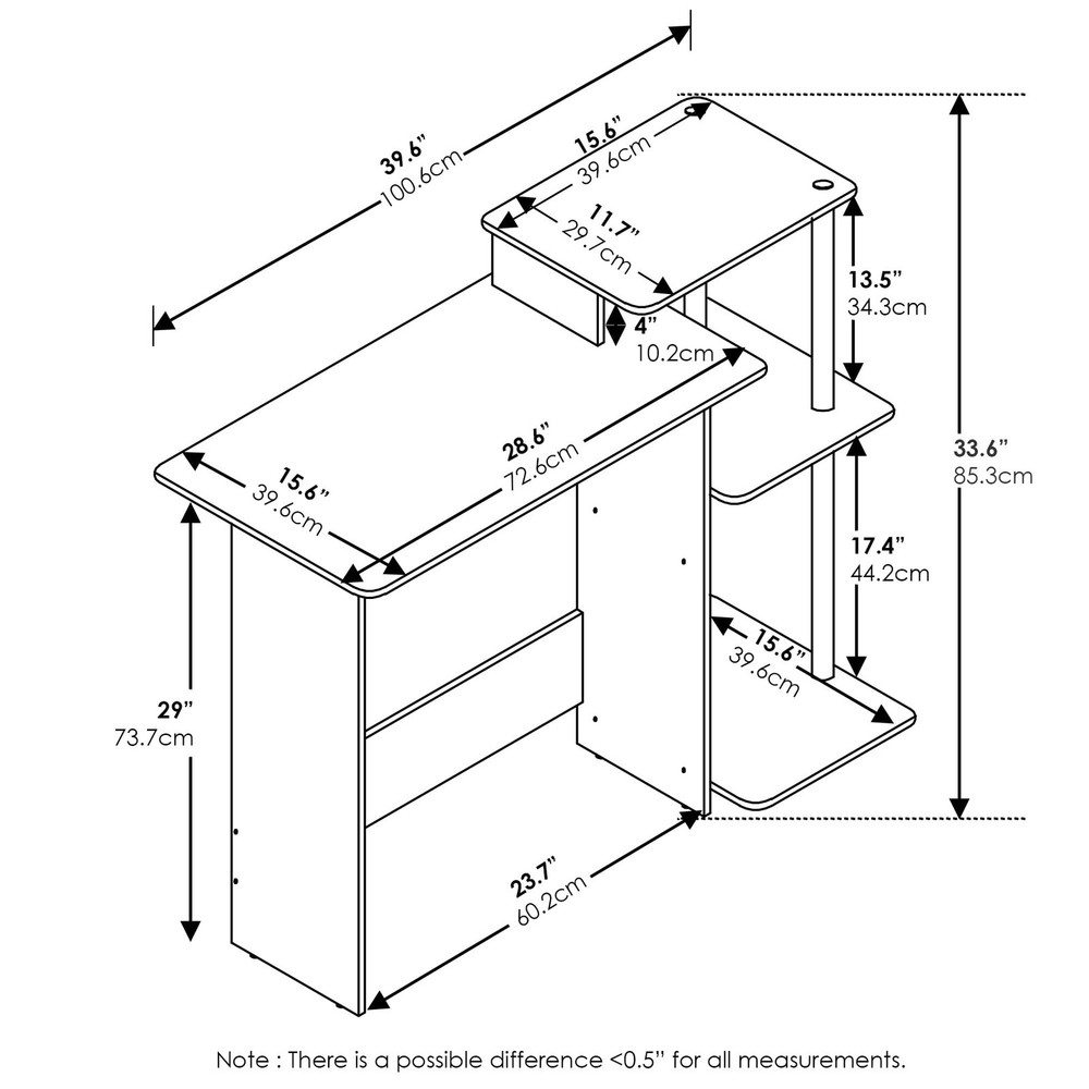 Efficient Home Laptop Notebook Computer Desk Multiple Colors