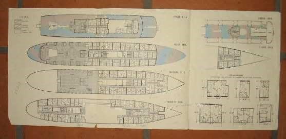 APOLLO XI (Epirotiki) Rare DECK PLAN