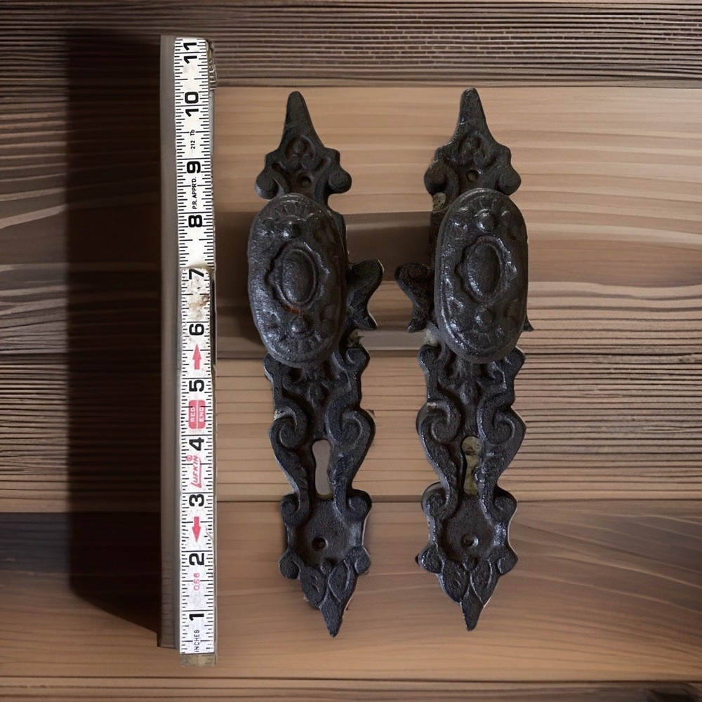 Large Cast Iron Knobs With Skeleton Key Holes
