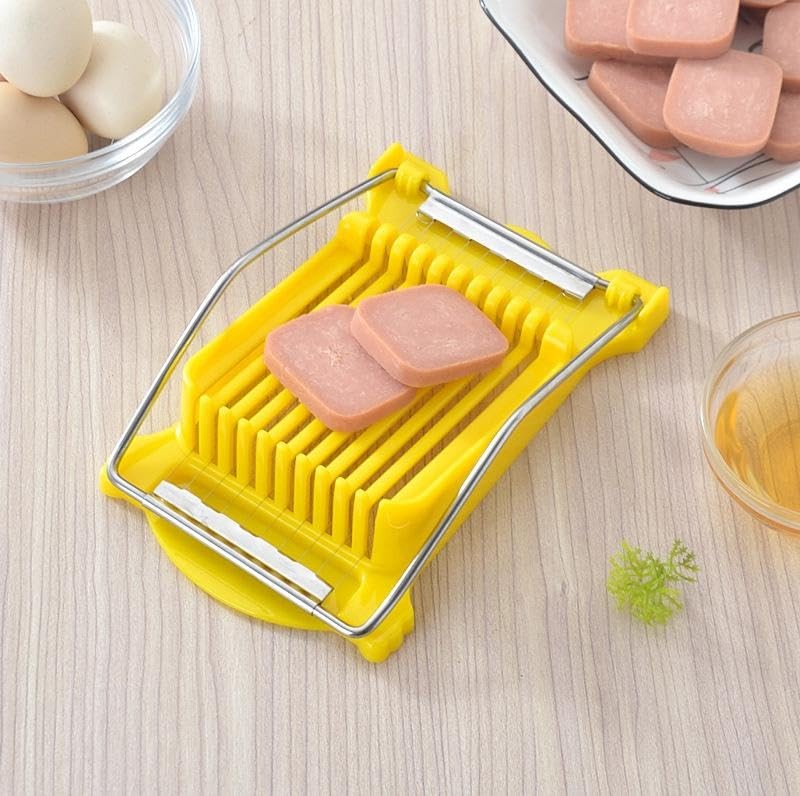 KOOWAI Luncheon Meat Spam Slicer,Egg Cutter,Multi-Purpose small, Yellow